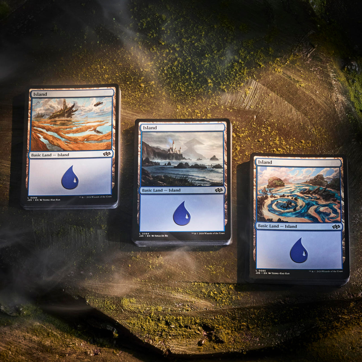 Magic MTG 2025 Land Station includes 80 forests for green mana ramp.