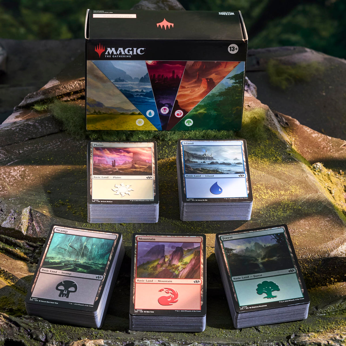 Magic MTG 2025 Land Station includes 80 islands for blue mana and control.