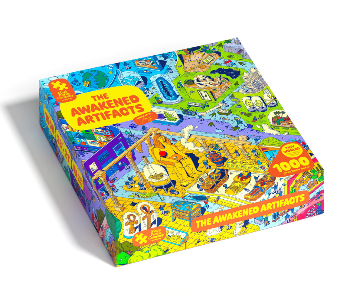 Magic Puzzle Company The Awakened Artifacts box invites cozy puzzle nights.