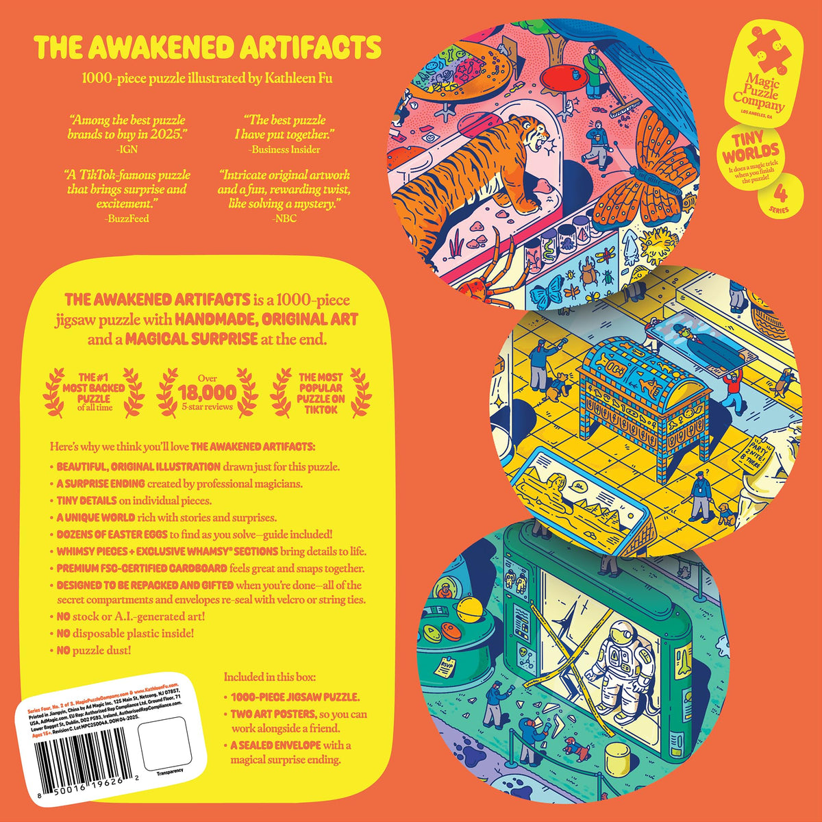 Magic Puzzle Company The Awakened Artifacts pieces close-up shows intricate detail for immersive solving.