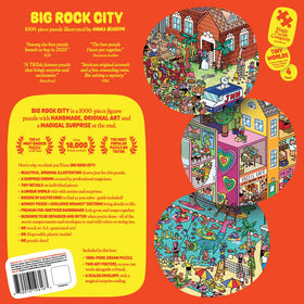 Magic Puzzle Company Big Rock City detailed artwork closeup highlights intricate textures