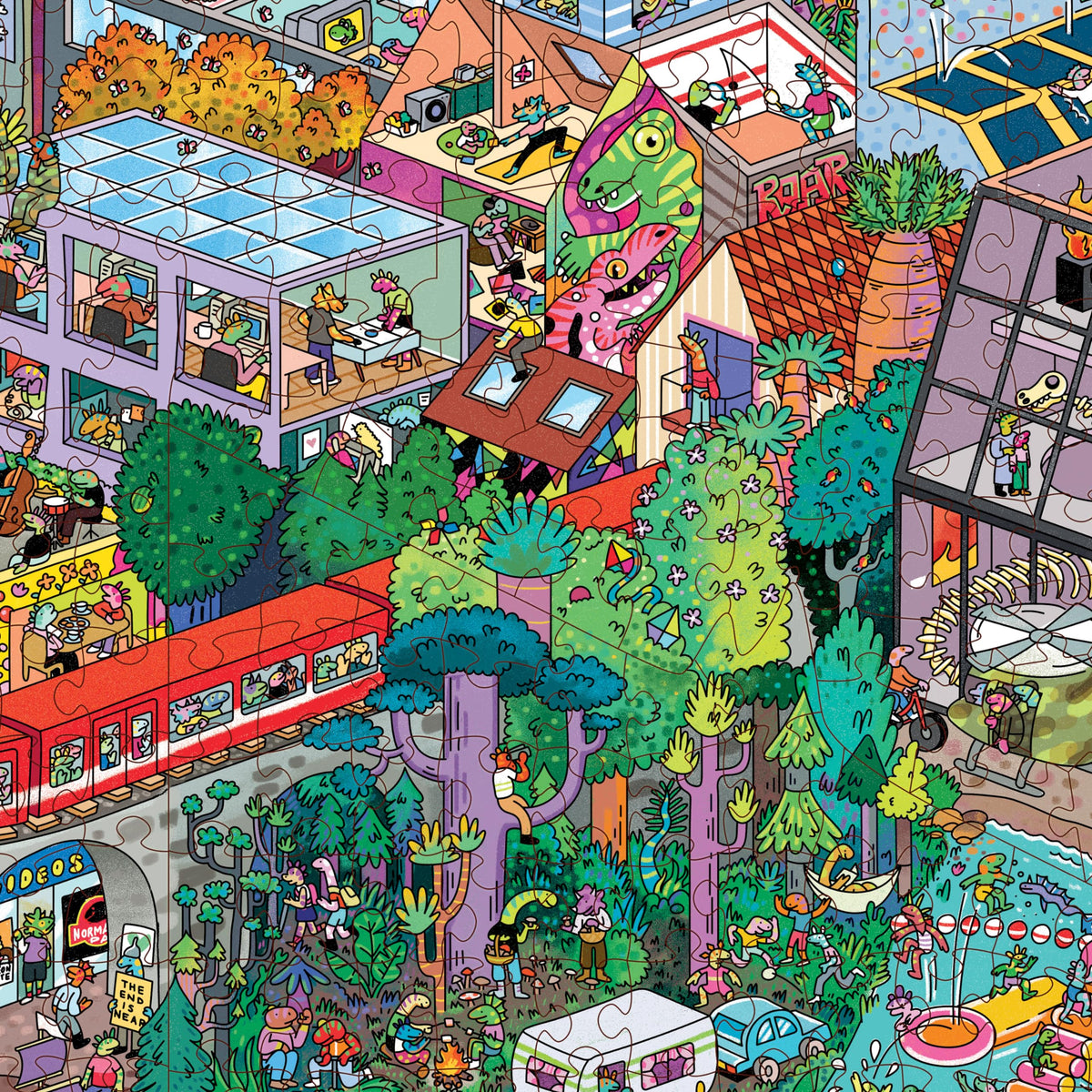 Magic Puzzle Company Big Rock City Easter eggs detail enhances replay value