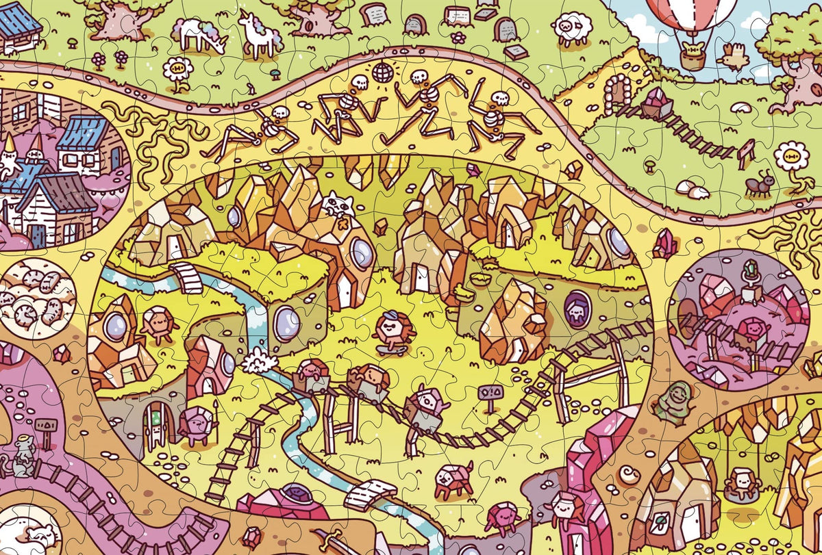 Crystal Caves poster-included view, perfect for collaborative solving