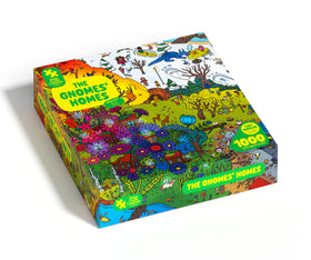 Magic Puzzle Company Gnomes' Homes 1000-piece puzzle box, premium cardboard.