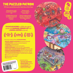 Magic Puzzle Company The Puzzled Patron artwork detail reveals tiny easter eggs