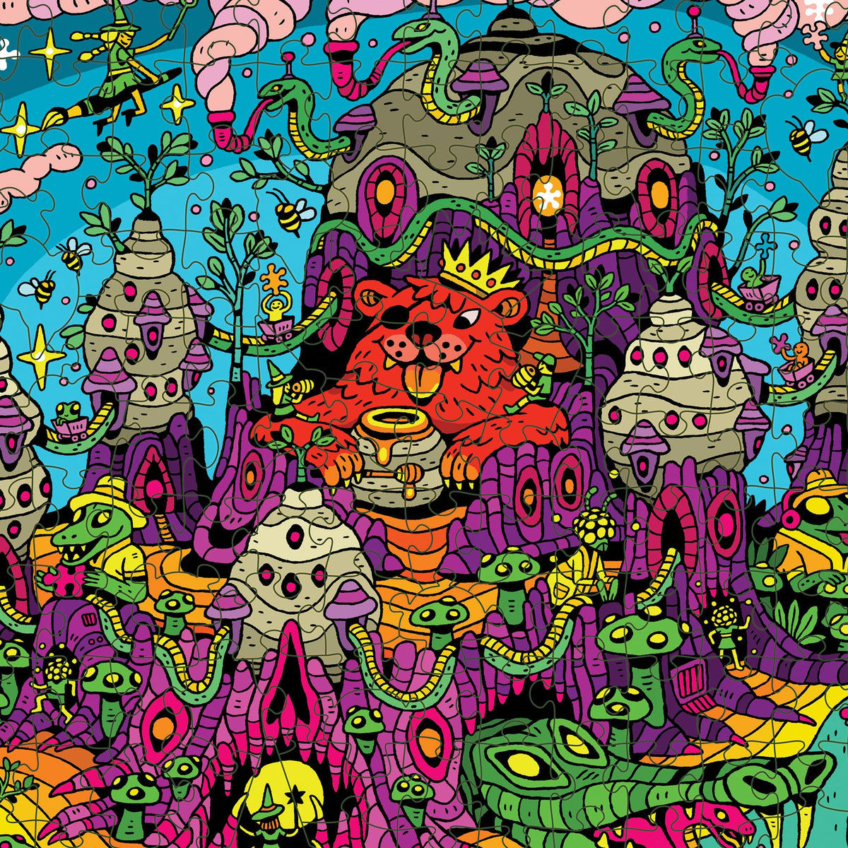 The Drippy Trip art detail reveals hundreds of tiny easter eggs to find.