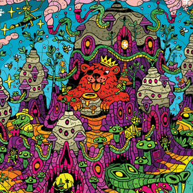 The Drippy Trip art detail reveals hundreds of tiny easter eggs to find.