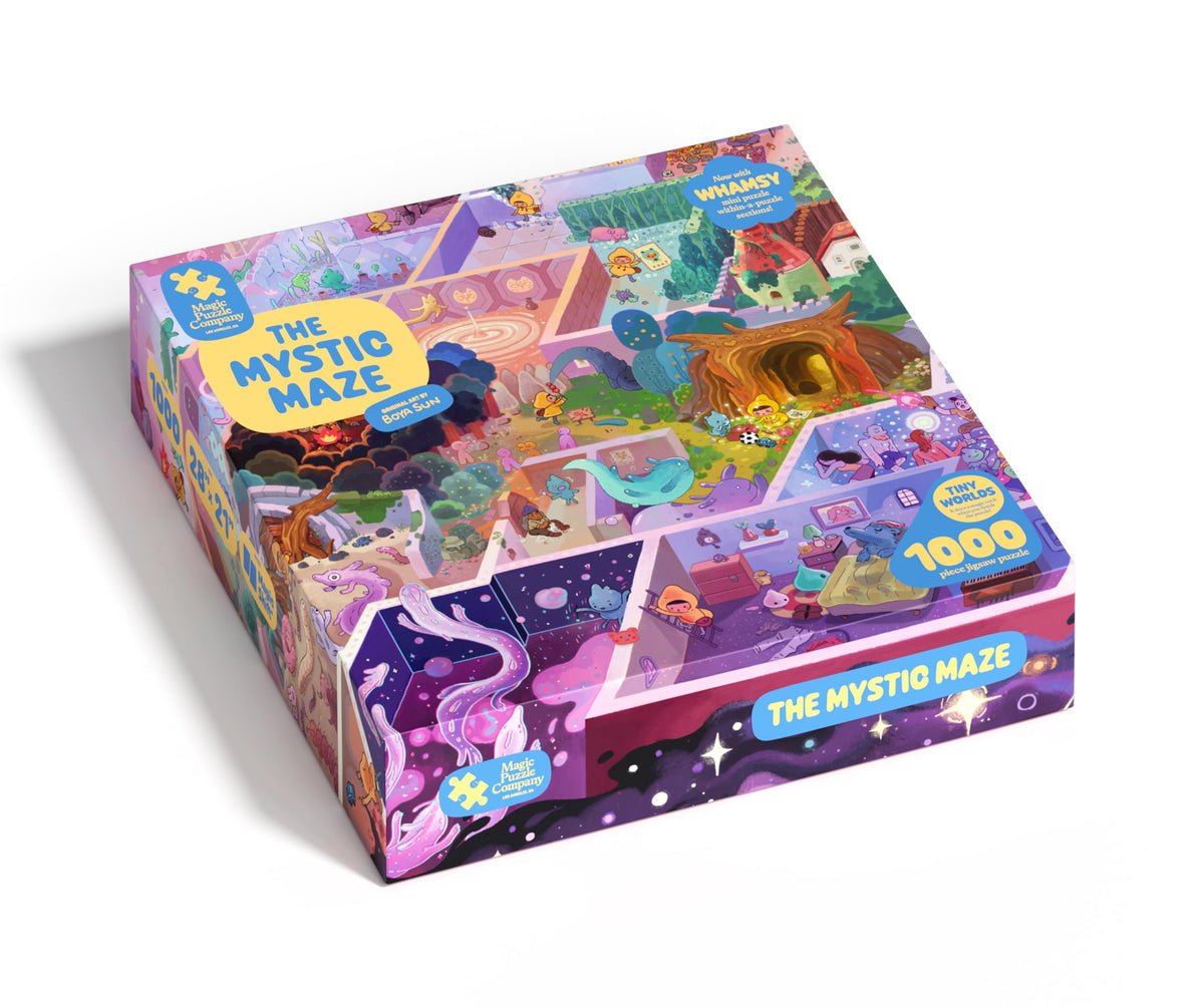 Magic Puzzle Company Mystic Maze 1000-piece puzzle features intricate artwork and is great for family game night.