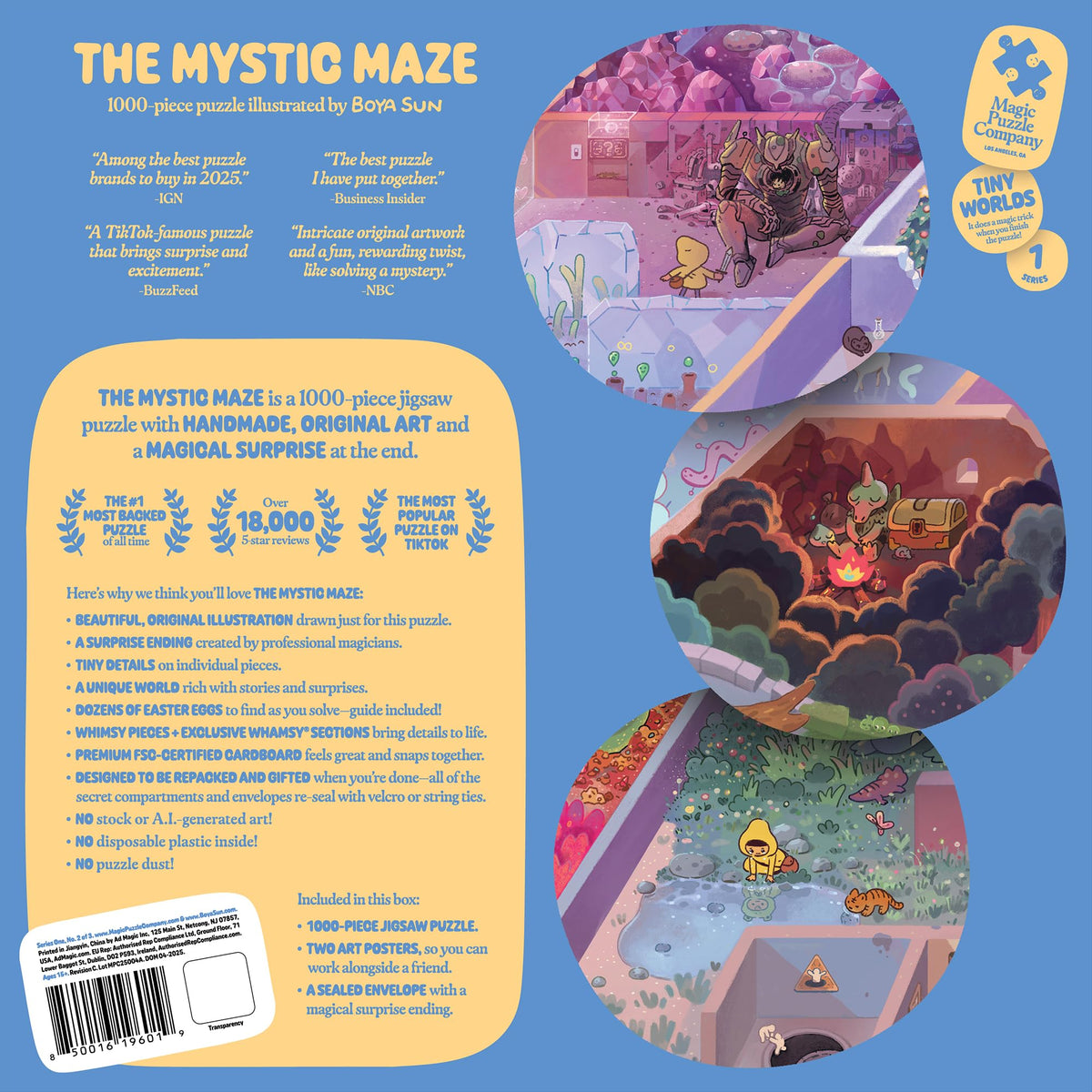 Magic Puzzle Company Mystic Maze 1000-piece puzzle includes two posters for group solving.