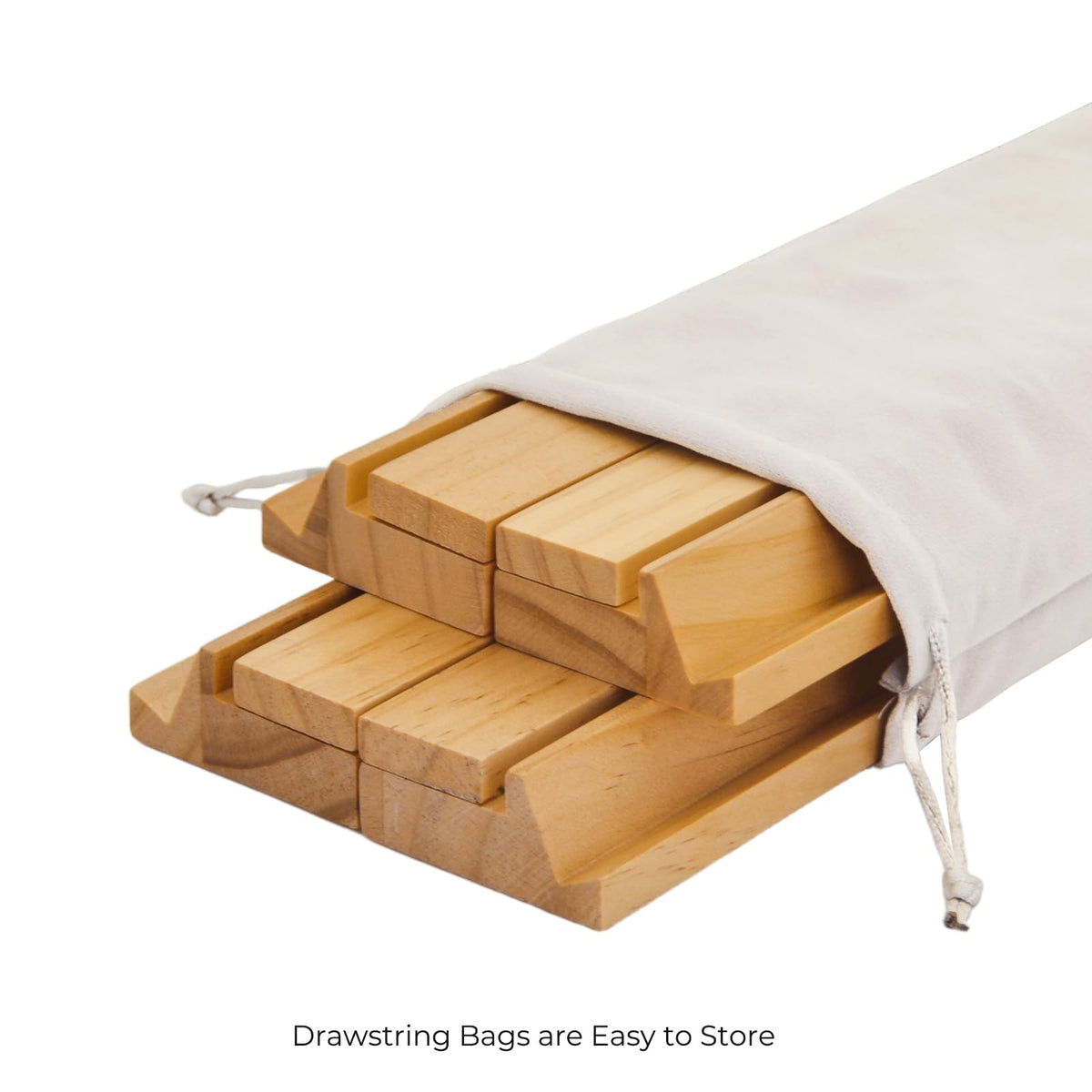 Four-piece rack set with protective storage bag for travel.