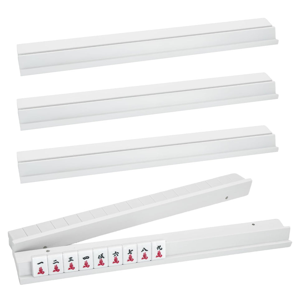 Magic Sewing Machine 4pc mahjong rack set on table for organized play.