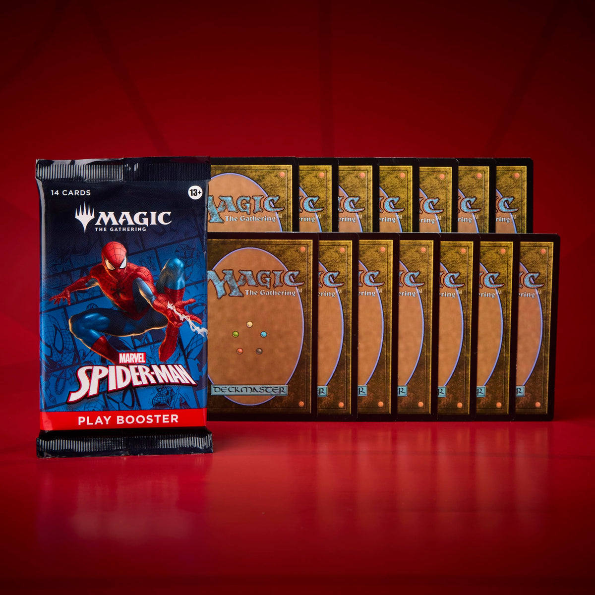 Magic The Gathering Spider-Man Play Booster card art close up of dynamic illustrations