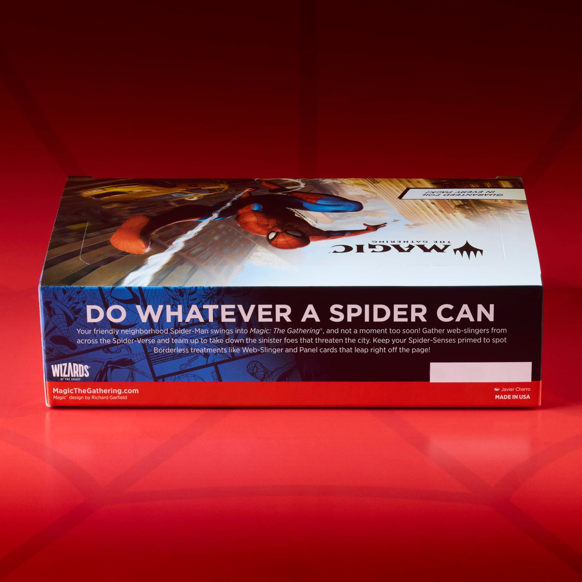 Magic The Gathering Spider-Man Play Booster Spider-Verse art emphasizing theme