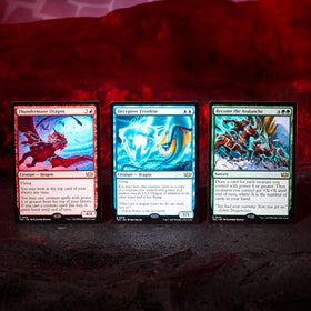 Magic: The Gathering Tarkir Dragonstorm collector booster sample pack with foil cards.