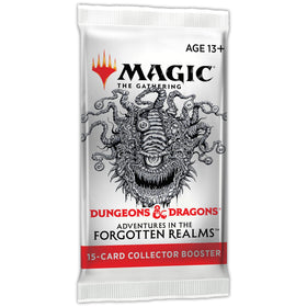 Magic: The Gathering AFR borderless art cards with striking visuals for display.