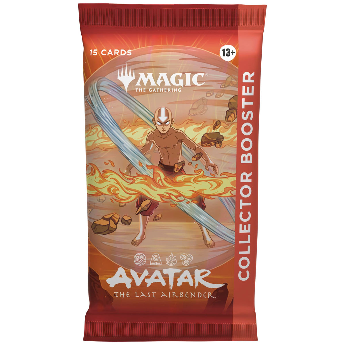 Magic: The Gathering Avatar Last Airbender Collector Booster pack cover showcasing exclusive cards for collectors