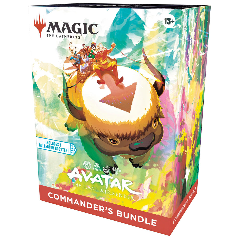 Magic: The Gathering Avatar Last Airbender Commander Bundle cover showcases collectibles and accessories for epic Commander games