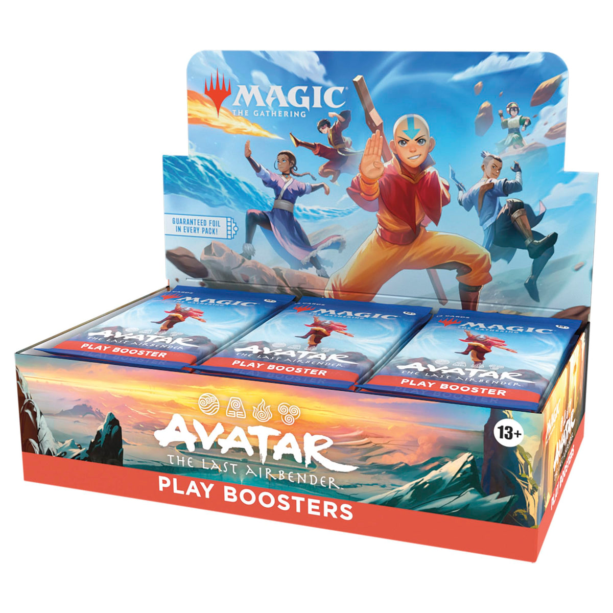 Magic: The Gathering Avatar Last Airbender play booster box, ideal for group play and deck-building.