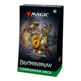Magic: The Gathering Bloomburrow Family Matters deck front cover with whimsical art