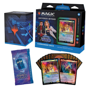 Magic: The Gathering Doctor Who Paradox Power deck front art inspires immersive time travel gameplay