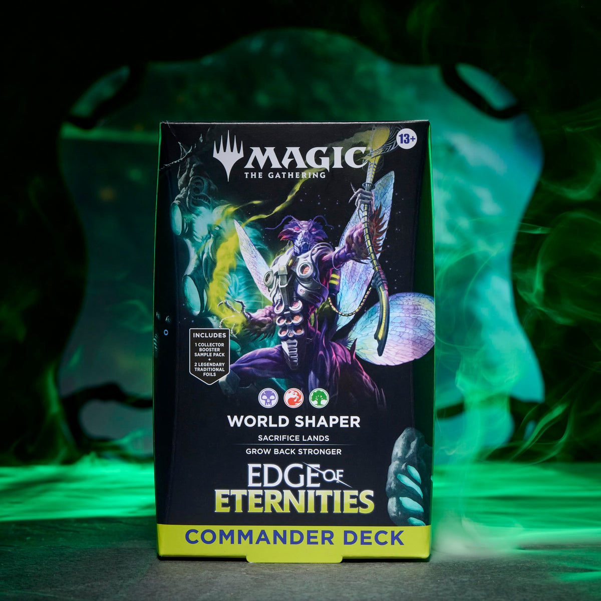 Magic: The Gathering World Shaper foil borderless commander card with striking artwork.