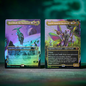 Magic: The Gathering collector booster sample pack with foil and alt-border rares.