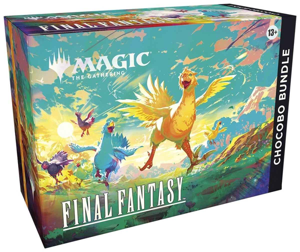 Magic: The Gathering Final Fantasy Chocobo Bundle with exclusive art and collectible lands.