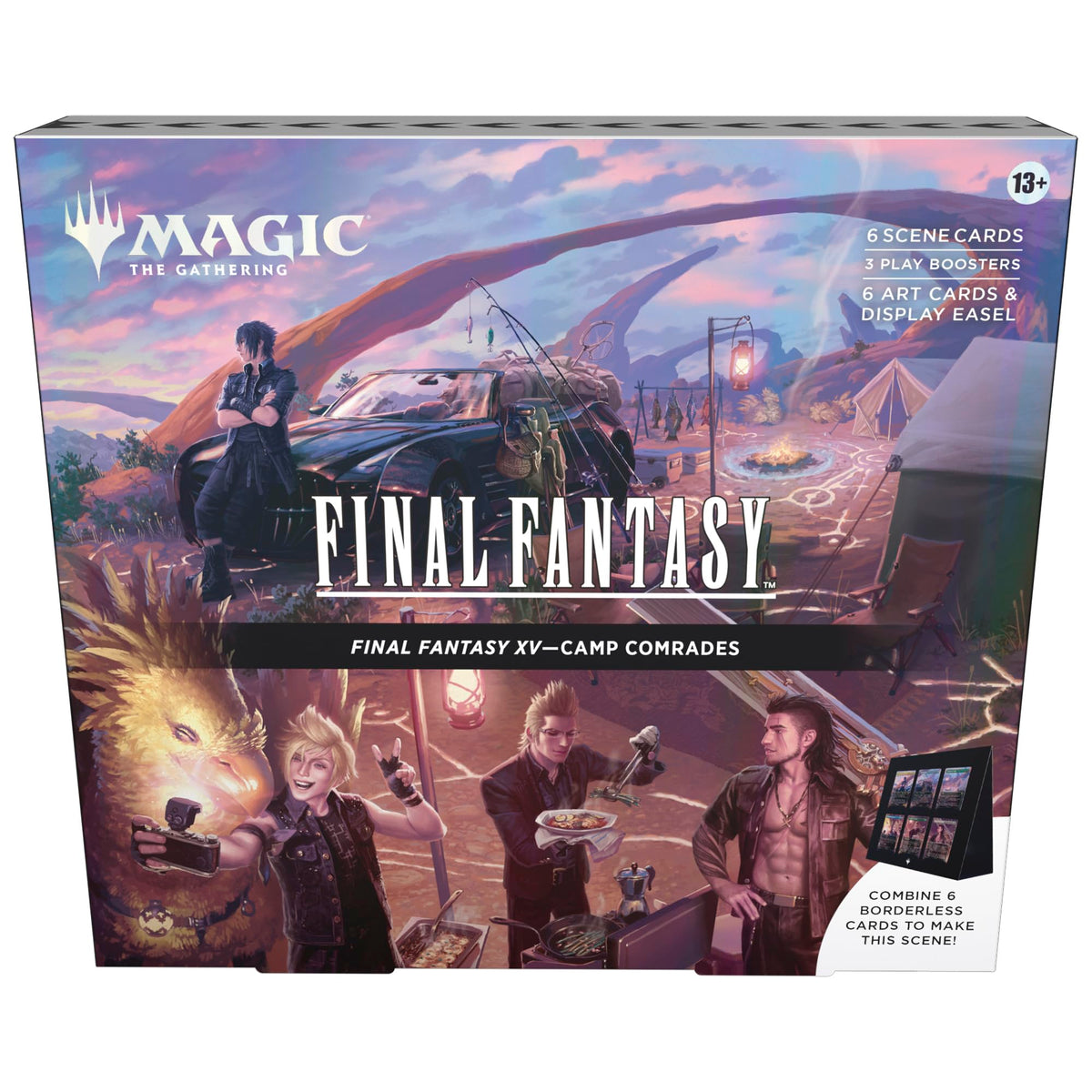 Magic: The Gathering Final Fantasy Scene Box Camp Comrades, six borderless cards for display and collection