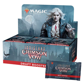 Magic: The Gathering Innistrad Crimson Vow draft booster box showing 36 packs for thrilling drafts