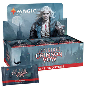 Draft night setup with Innistrad Crimson Vow theme for gathering players