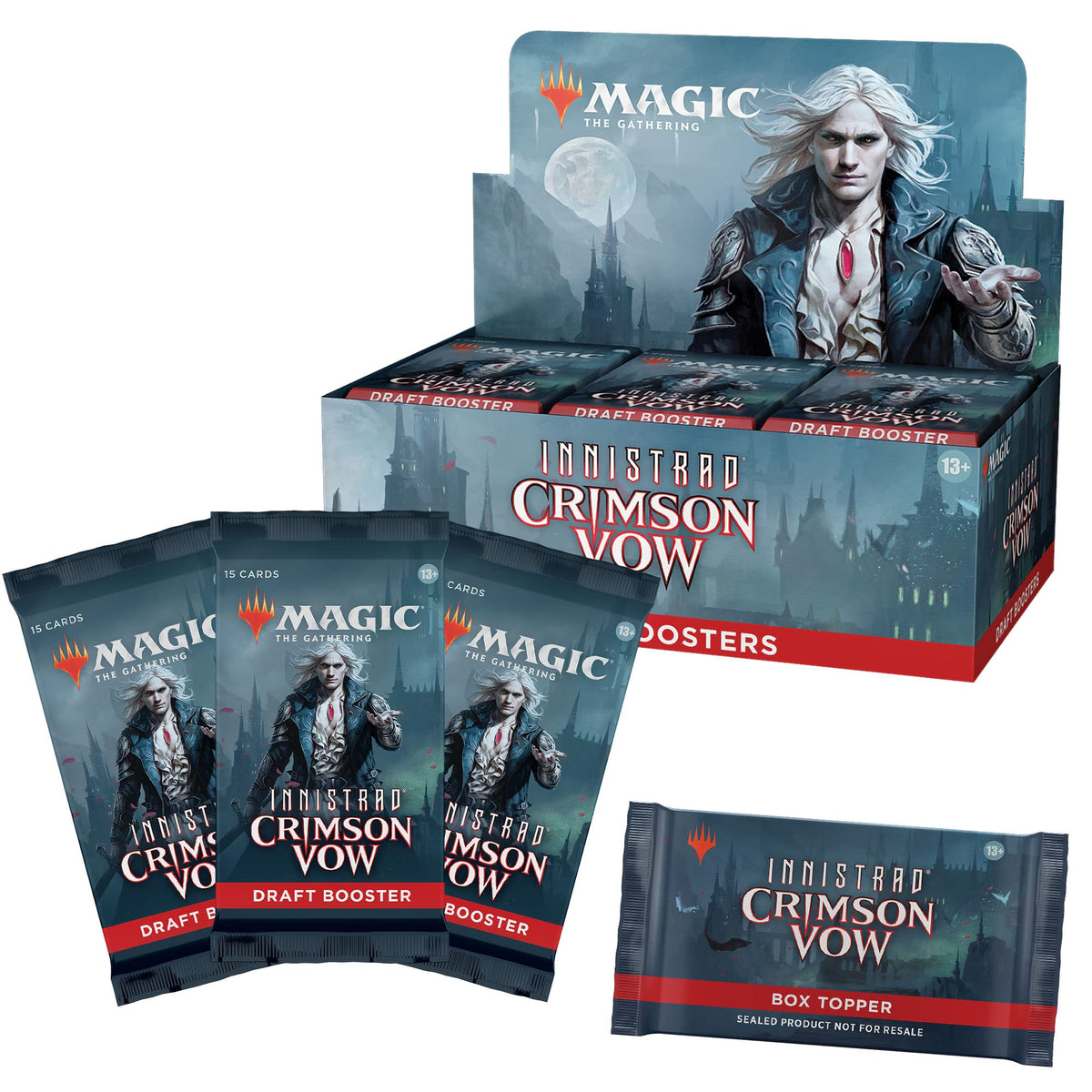 Gothic horror art and packaging visuals from Innistrad Crimson Vow