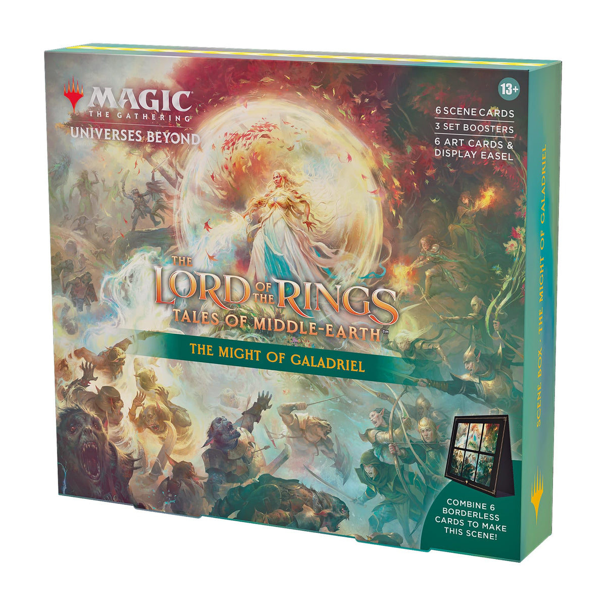 Magic: The Gathering Gandalf Pelennor Fields scene box art cards look striking on shelves