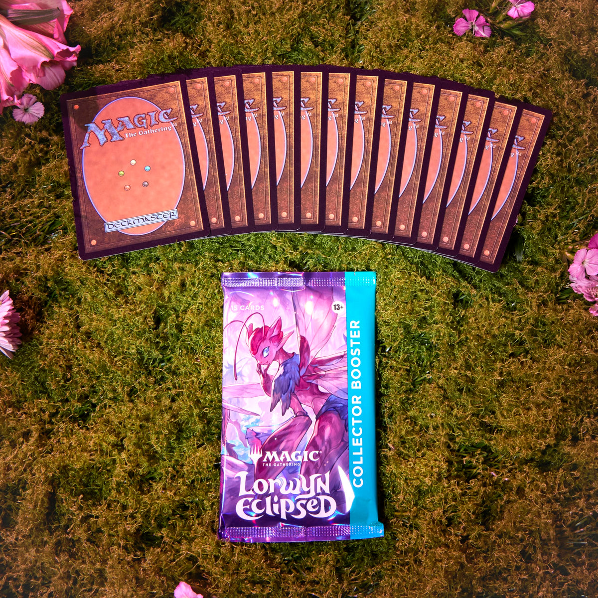 Lorwyn Eclipsed contents reveal 15 MTG cards with foil finishes for display.