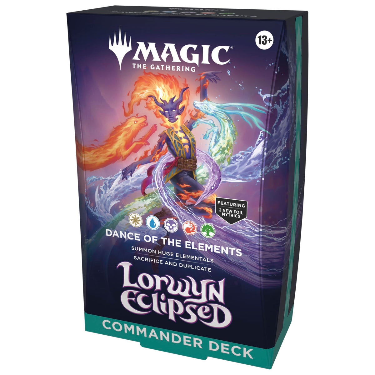 Magic: The Gathering Lorwyn Eclipsed deck cover with dual themes for strategic inspiration.