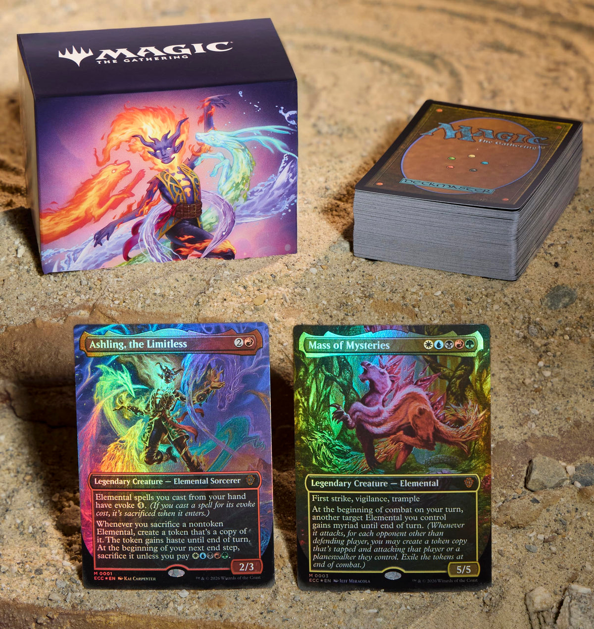 Magic: The Gathering Lorwyn Eclipsed foil mythics glow, highlighting rare deck-building options.