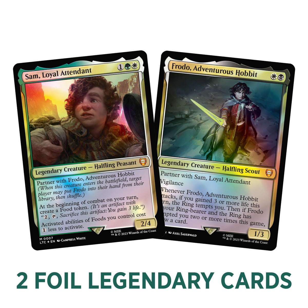 Magic: The Gathering LotR collector booster sample pack includes rare and foil cards