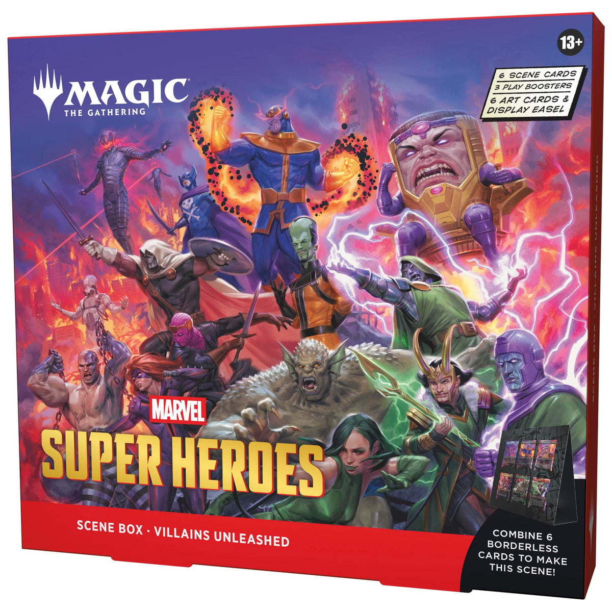 Magic: The Gathering Marvel Super Heroes Scene Box Villains Unleashed borderless scene for display and collection