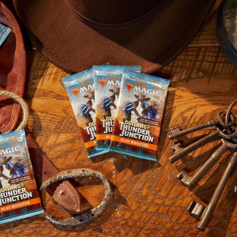 Magic: The Gathering Outlaws of Thunder Junction rarity icons indicate collectibility at a glance.