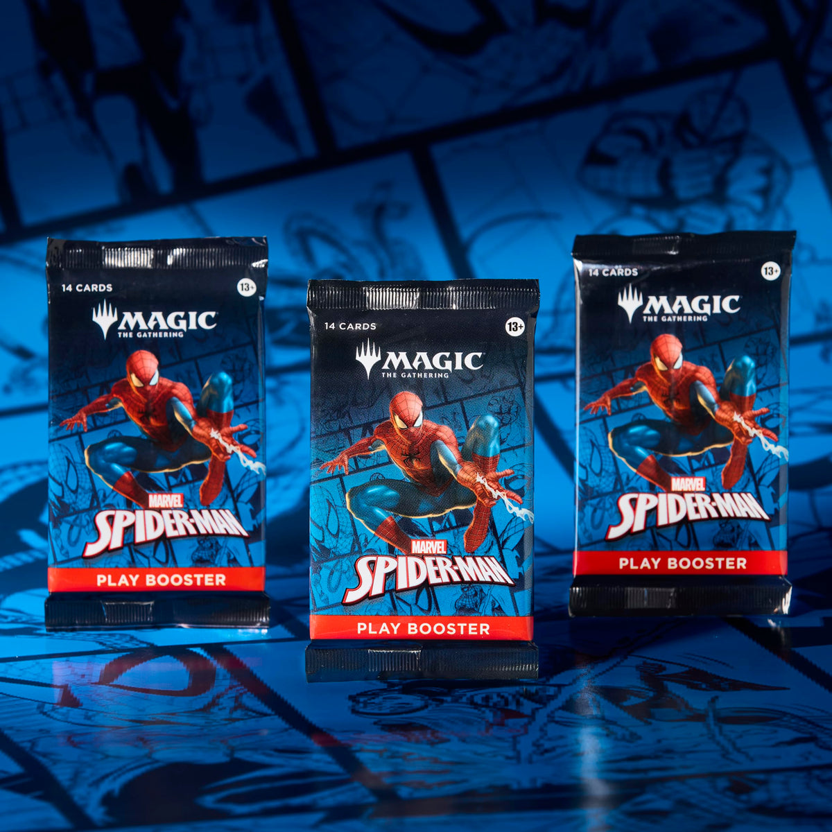 Magic: The Gathering Spider-Man scene box full story image highlights the complete vibe.