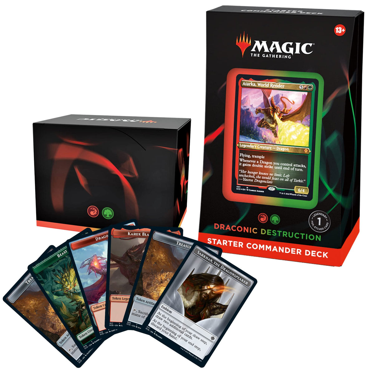 Magic: The Gathering Draconic Destruction starter deck cover art, ready to play out of the box.