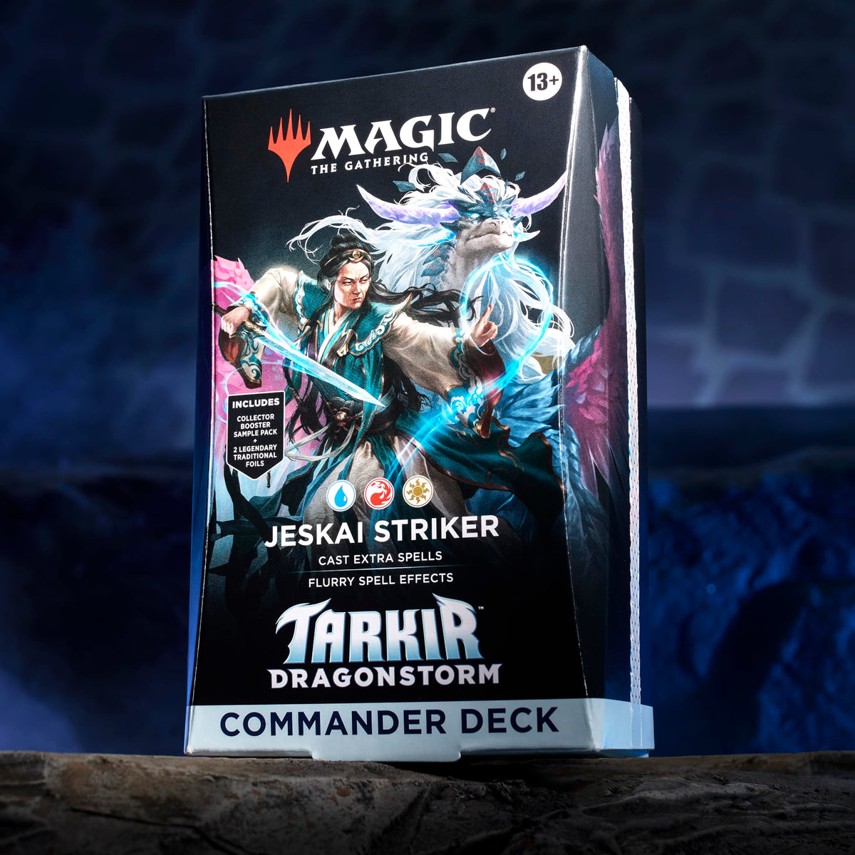 Magic: The Gathering Tarkir Dragonstorm Collector Booster Sample Pack showing a rare and foil card