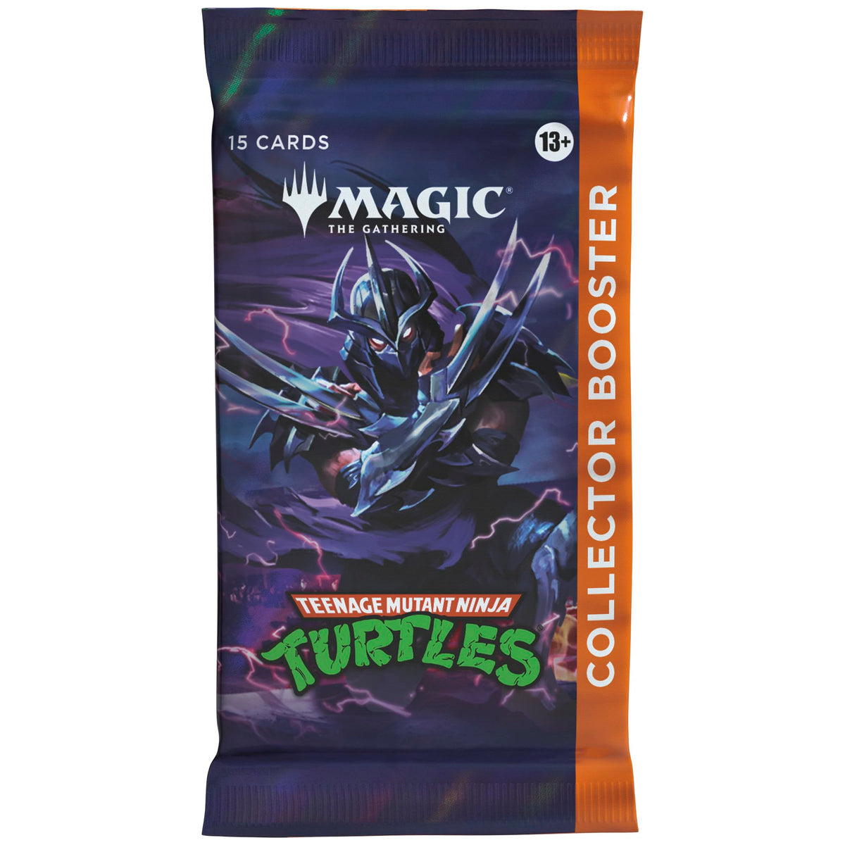 Magic: The Gathering TMNT Collector Booster pack front view, ideal for display and collection.