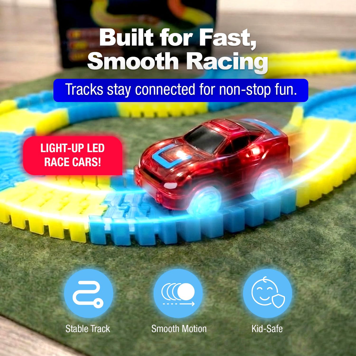 Magic Tracks easy snap-together assembly for quick setup