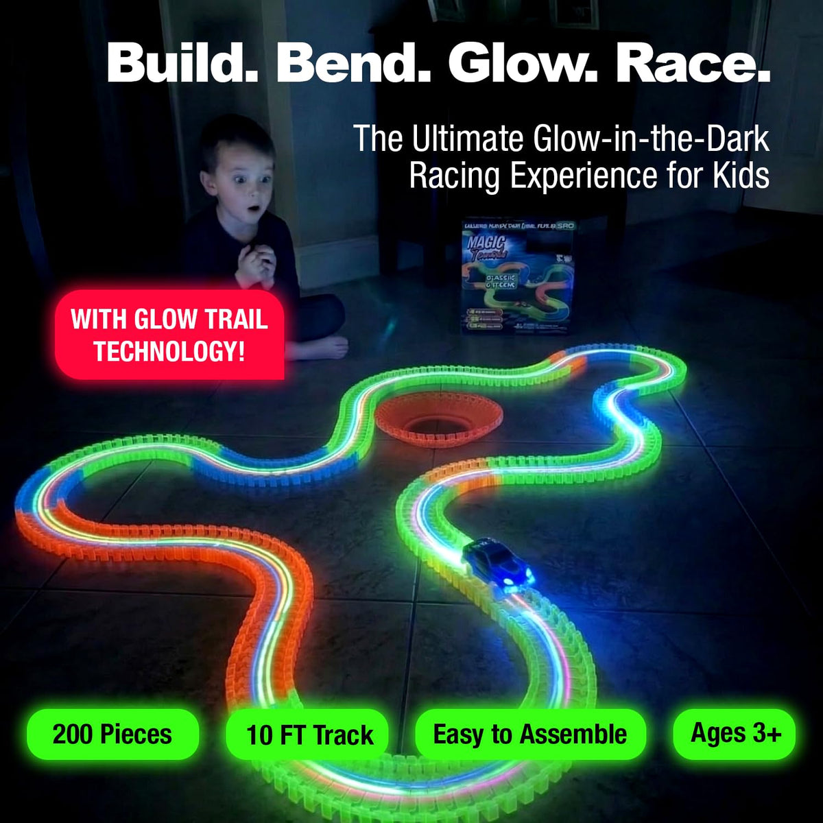 Magic Tracks neon bend track flexible design for custom layouts