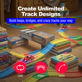 Magic Tracks roll-up storage makes travel and storage easy