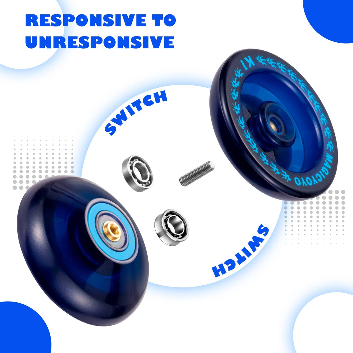 MagicYoYo two-holes case stores yoyos and parts compactly.