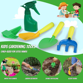 Magic4U apron and gloves set, keeps little hands clean while exploring the garden
