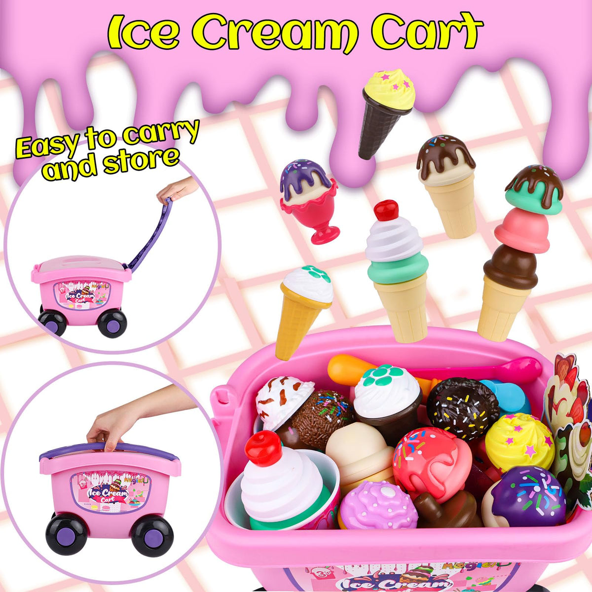 Magic4U whipped cream and cherry add flair to toy servings