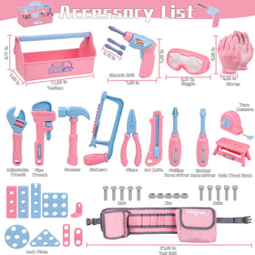 Magic4U kids tool set adjustable wrench and pliers for versatile pretend tasks.