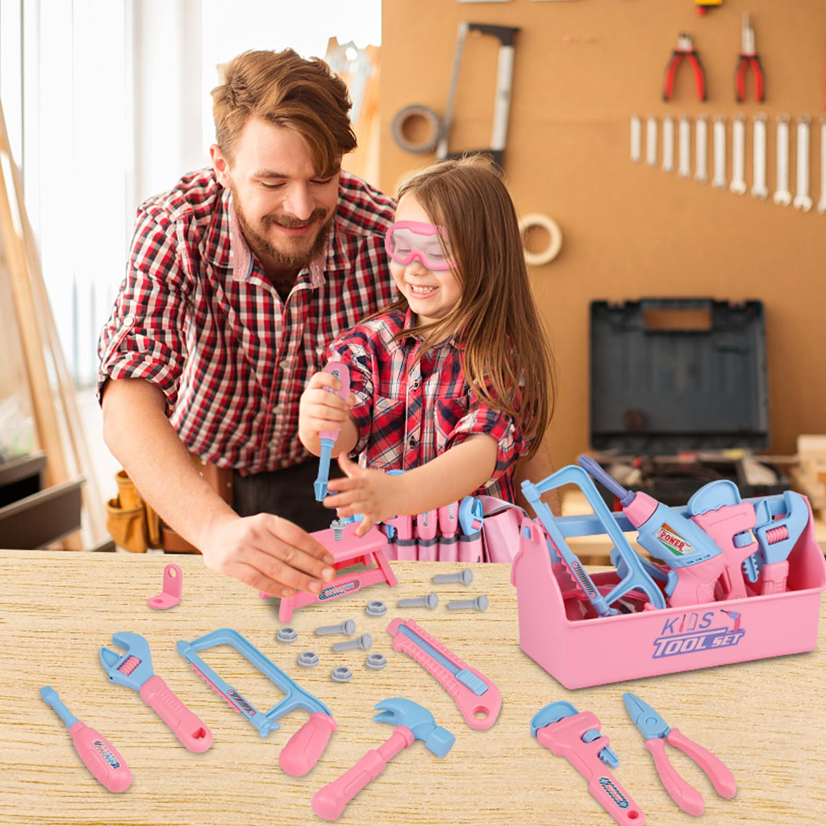 Magic4U kids tool set safety gear enables safe pretend play.
